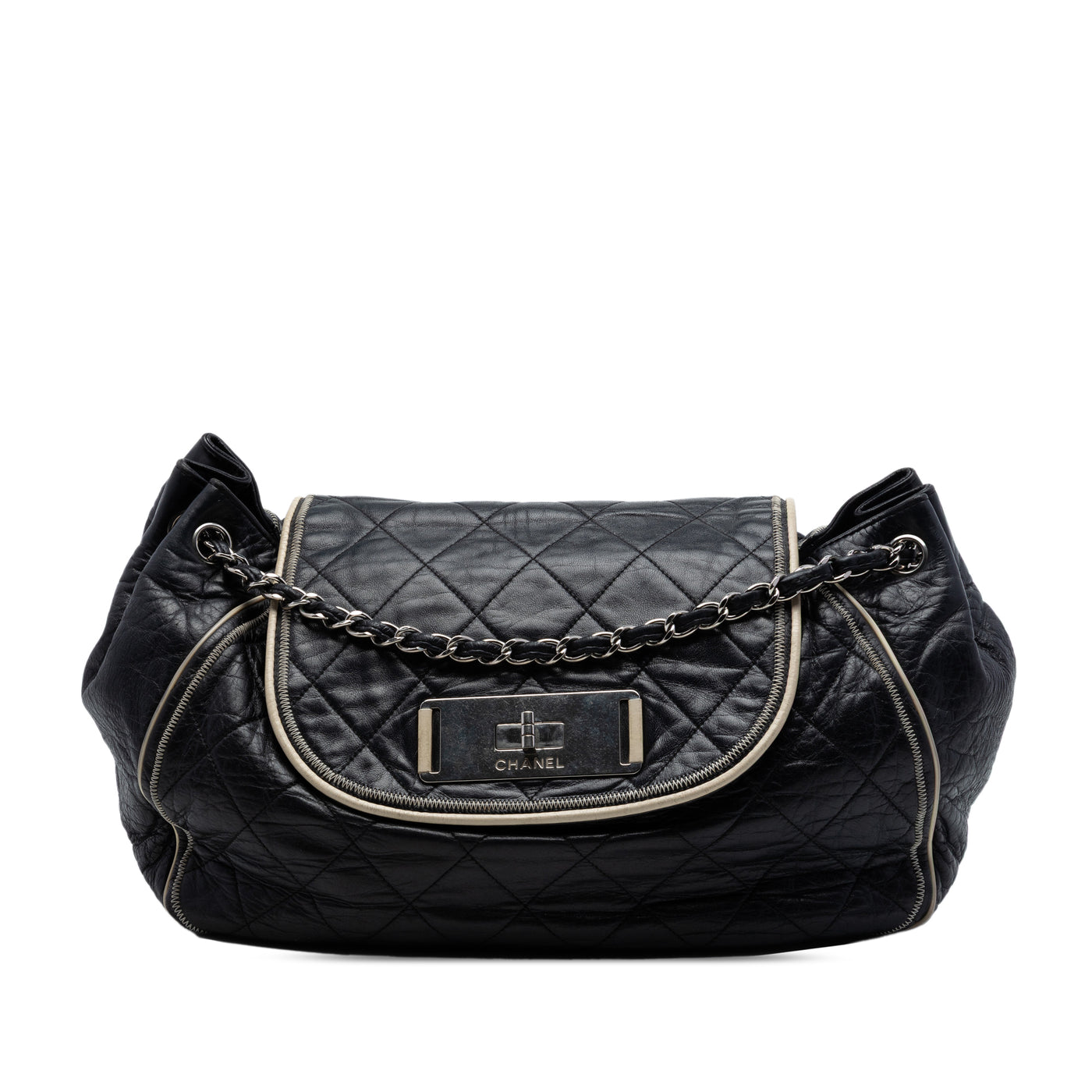 Quilted Lambskin East West Mademoiselle Accordion Flap - Image 1