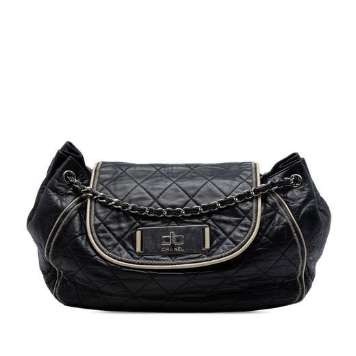 Quilted Lambskin East West Mademoiselle Accordion Flap - Image 1