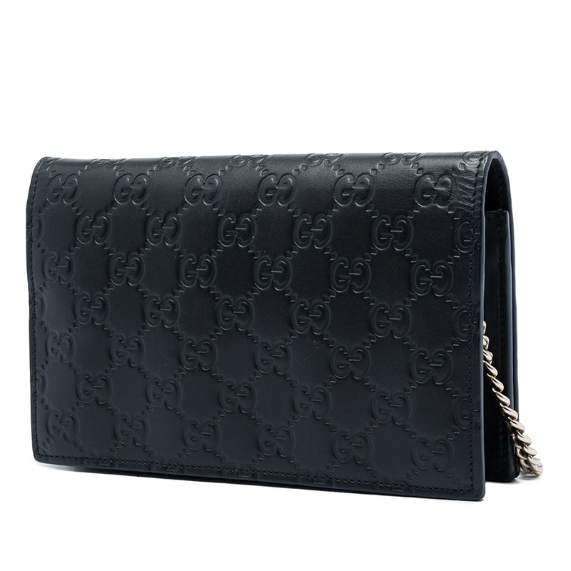 Mini Guccissima Bow Signature Wallet On Chain - Image 2