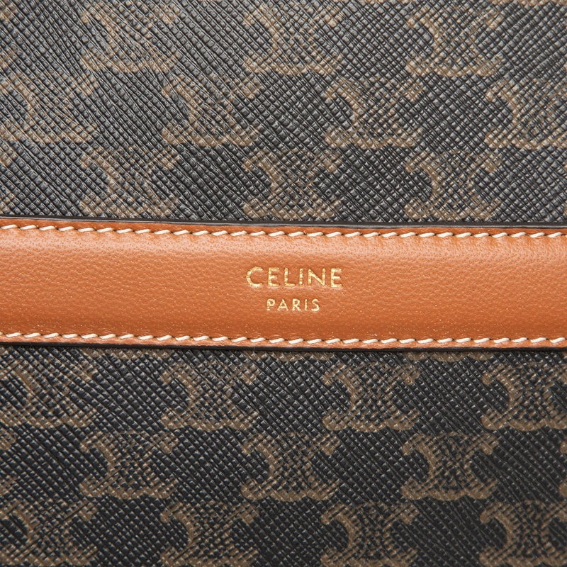 Triomphe Coated Canvas Round Purse on Strap - Image 5