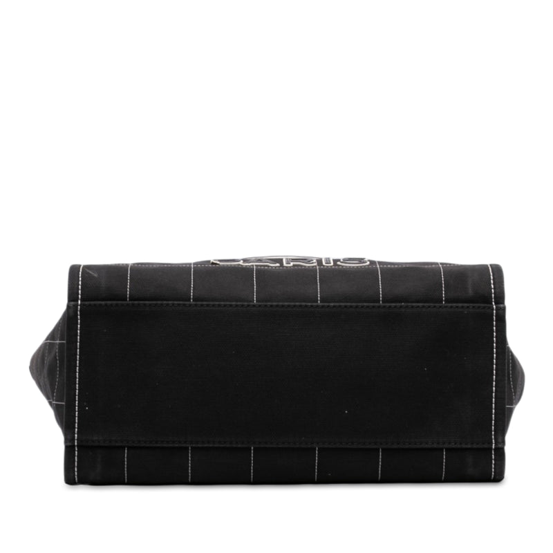 Medium Canvas Square Stitch Deauville Tote - Image 3