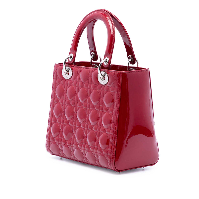 Medium Patent Cannage Lady Dior - Image 2