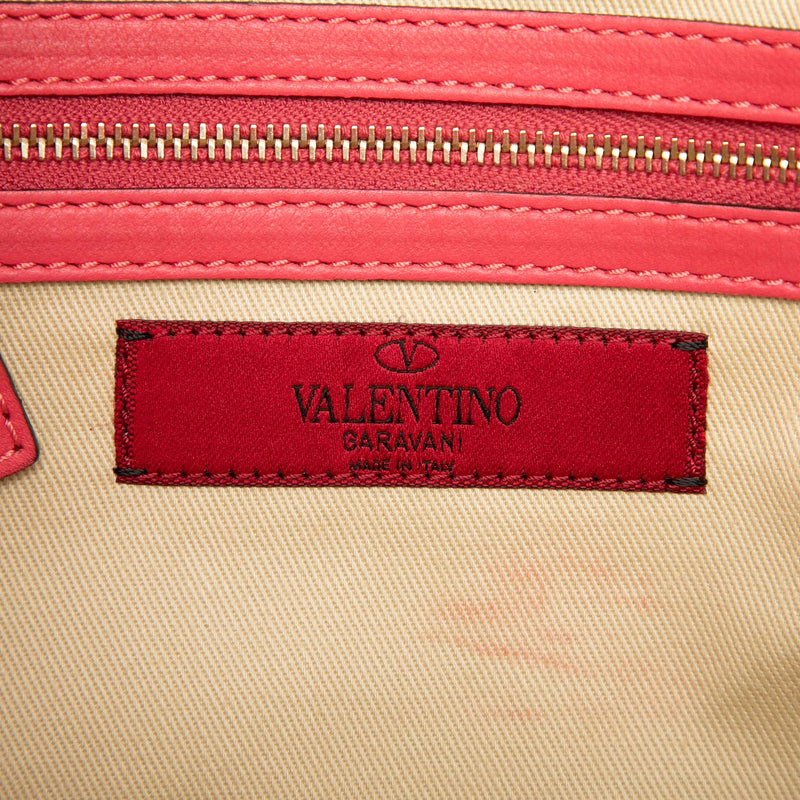 Small Leather Rockstud Trapeze Satchel - Image 5
