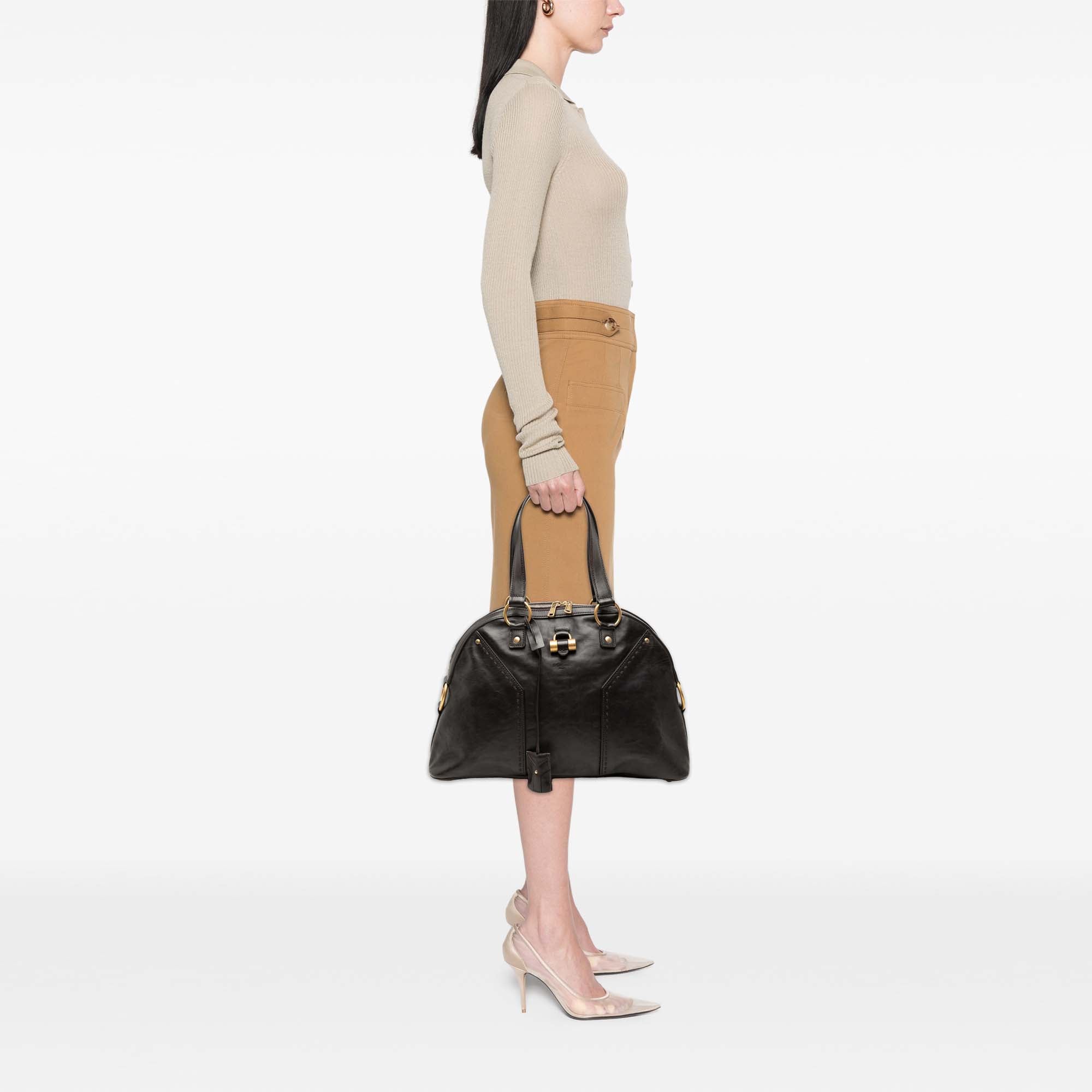 Medium Leather Muse Shoulder Bag - Image 7