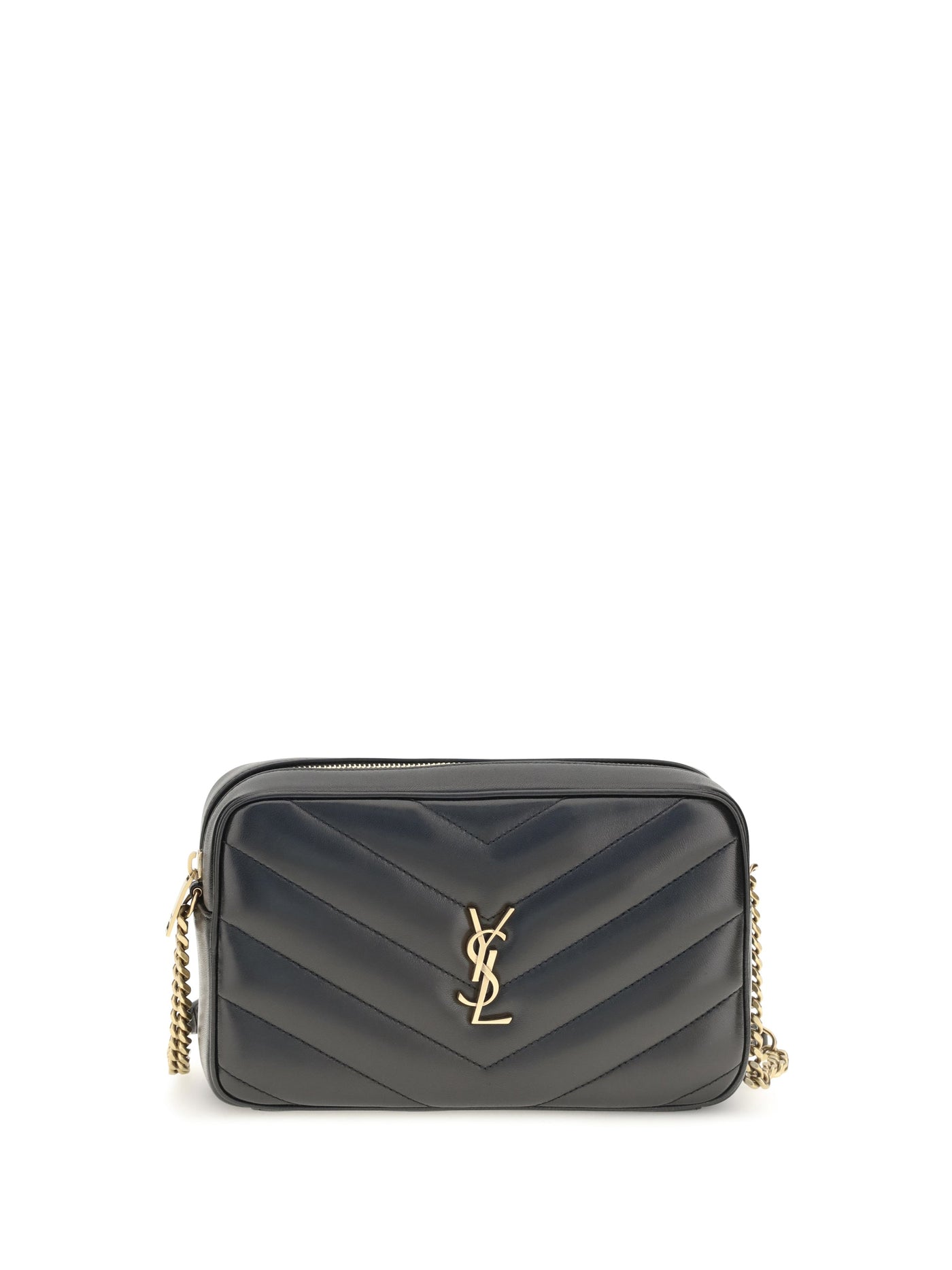 Saint Laurent Loulou Crossbody Bag — Black Lamb Ovis Aries