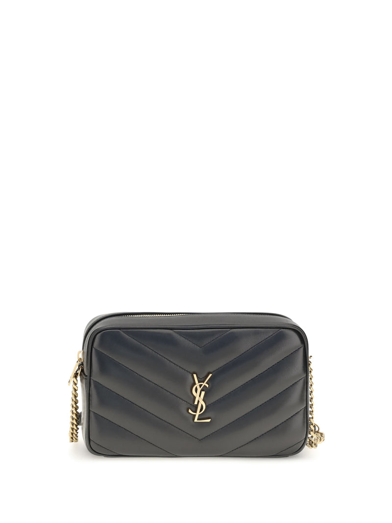 Saint Laurent Loulou Crossbody Bag — Black Lamb Leather