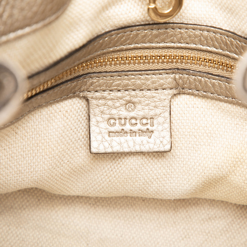 Medium Metallic Calfskin Soho Chain Tote - Image 5