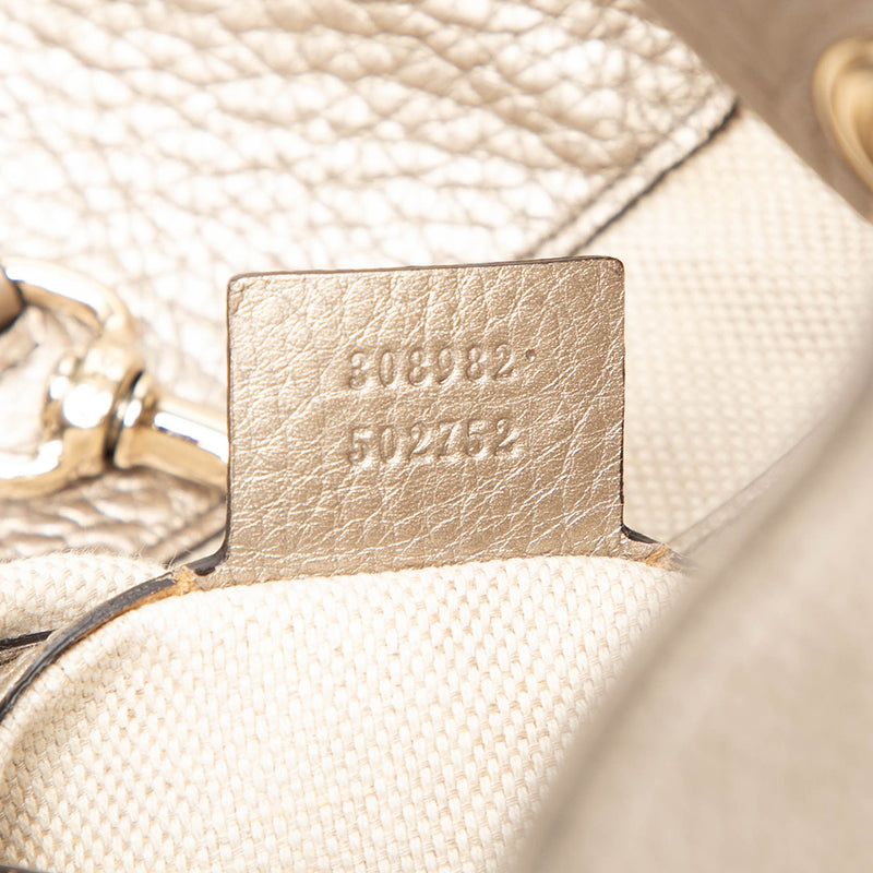 Medium Metallic Calfskin Soho Chain Tote - Image 6