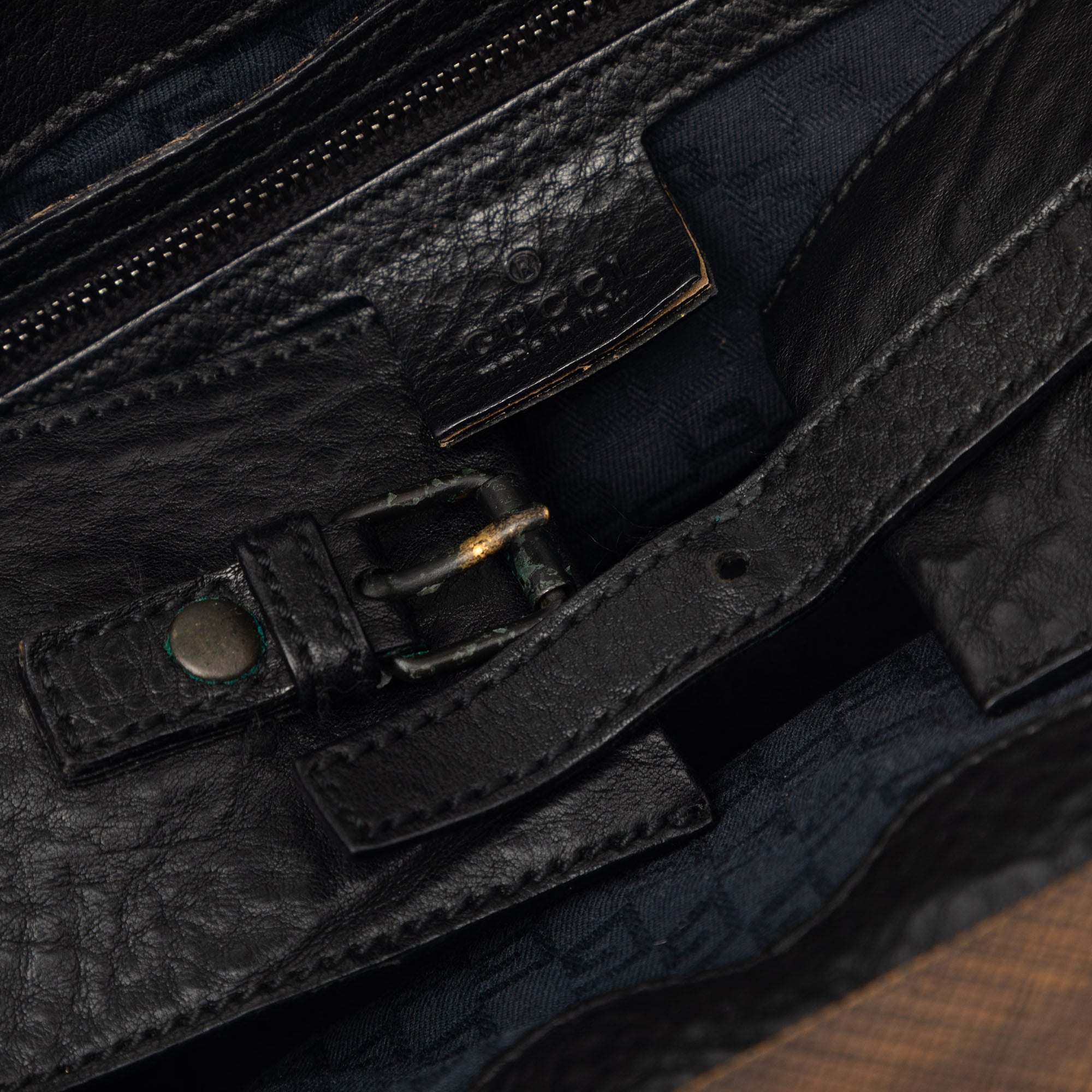 Calfskin Wood Frame Handbag - Image 8