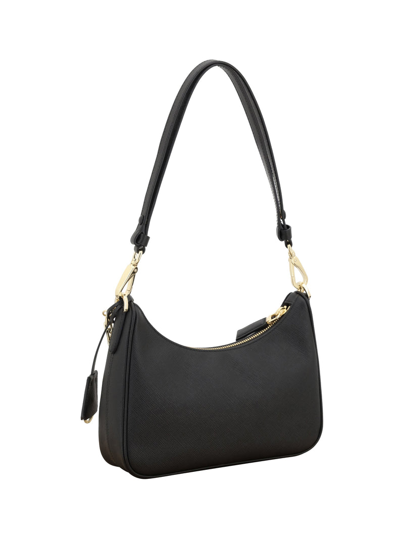 Prada Lux Shoulder Bag — Black Calf Leather Bos Taurus