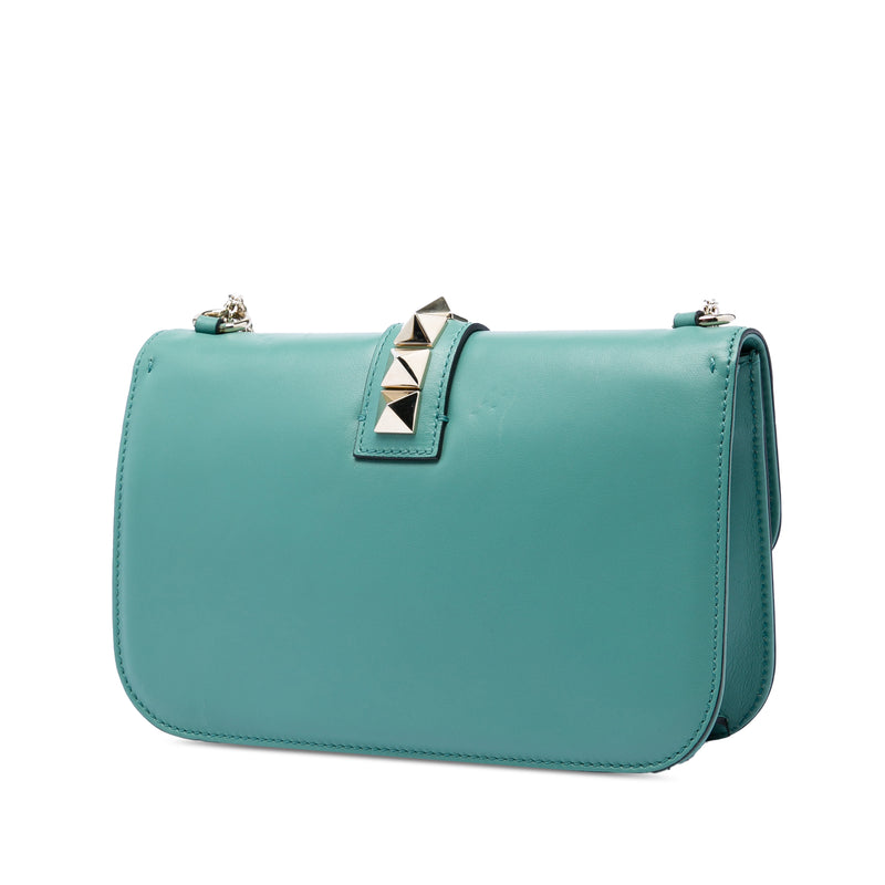 Medium Leather Rockstud Glam Lock Crossbody - Image 2
