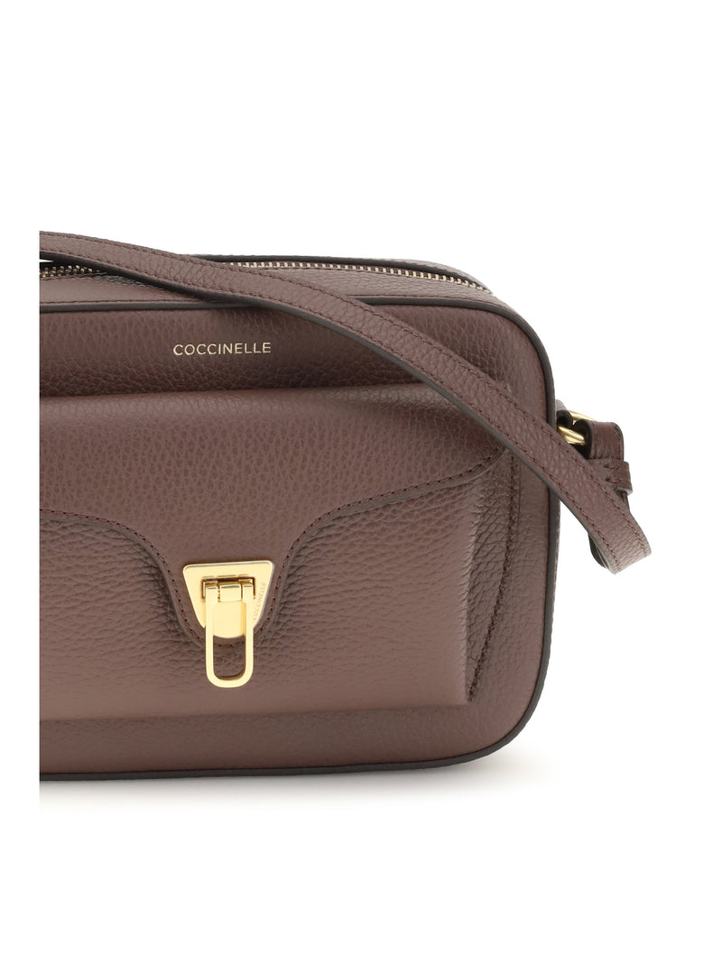 Coccinelle Beat Shoulder Bag — Brown Calf Leather Bos Taurus