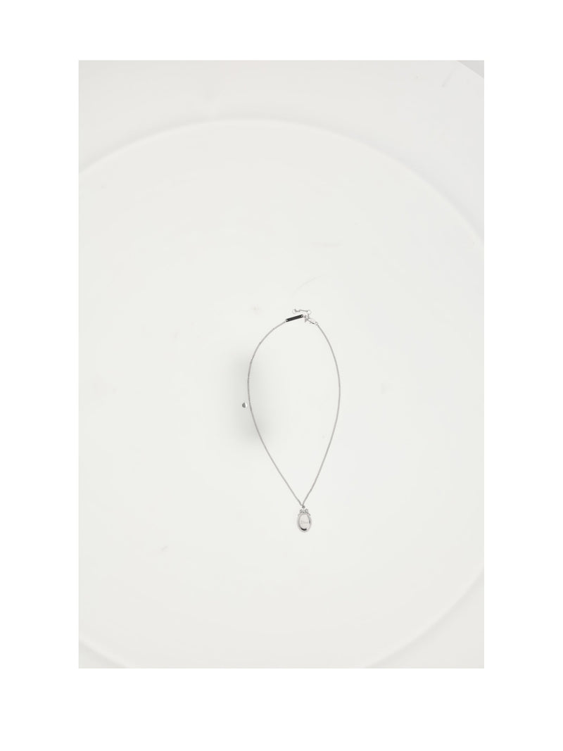 Dior Polished Brass Medallion Necklace — Silver Necklaces