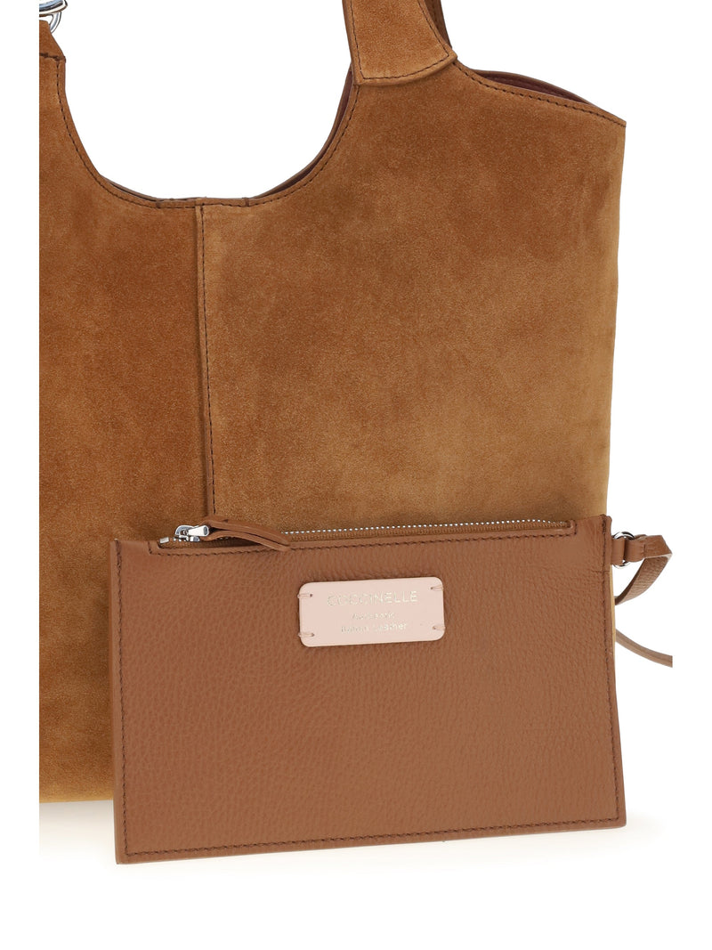 Coccinelle Shoulder Bag — Cognac Calf Leather Bos Taurus