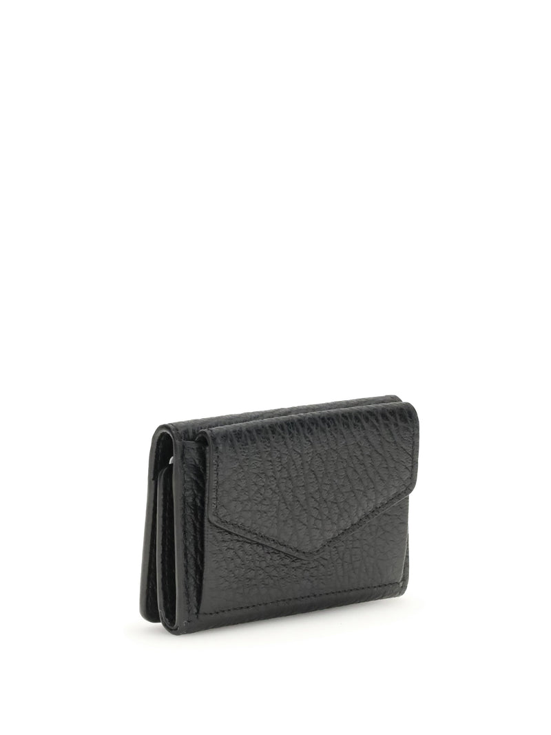 Maison Margiela Four-Stitch Bi-Fold Wallet — Black Calf Leather Bos Taurus