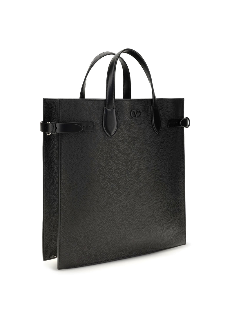 Valentino Garavani Antibes Shoulder Bag — Black Calf Leather (bos Taurus)