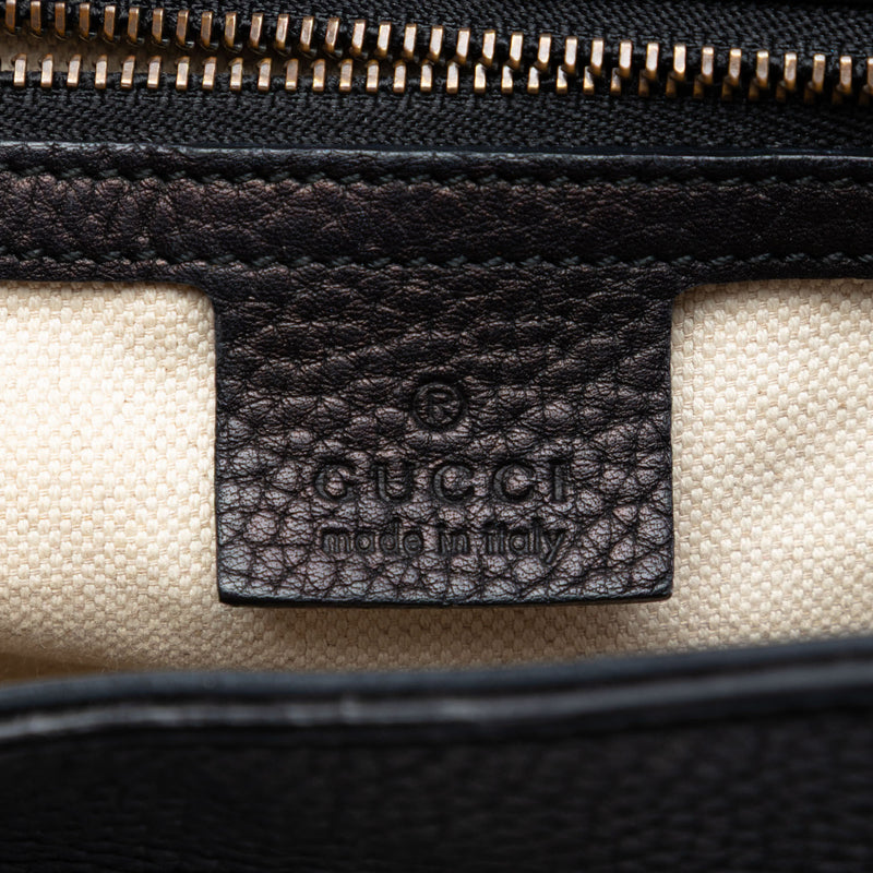 Small GG Marmont Grained Calfskin Top Handle Satchel - Image 5