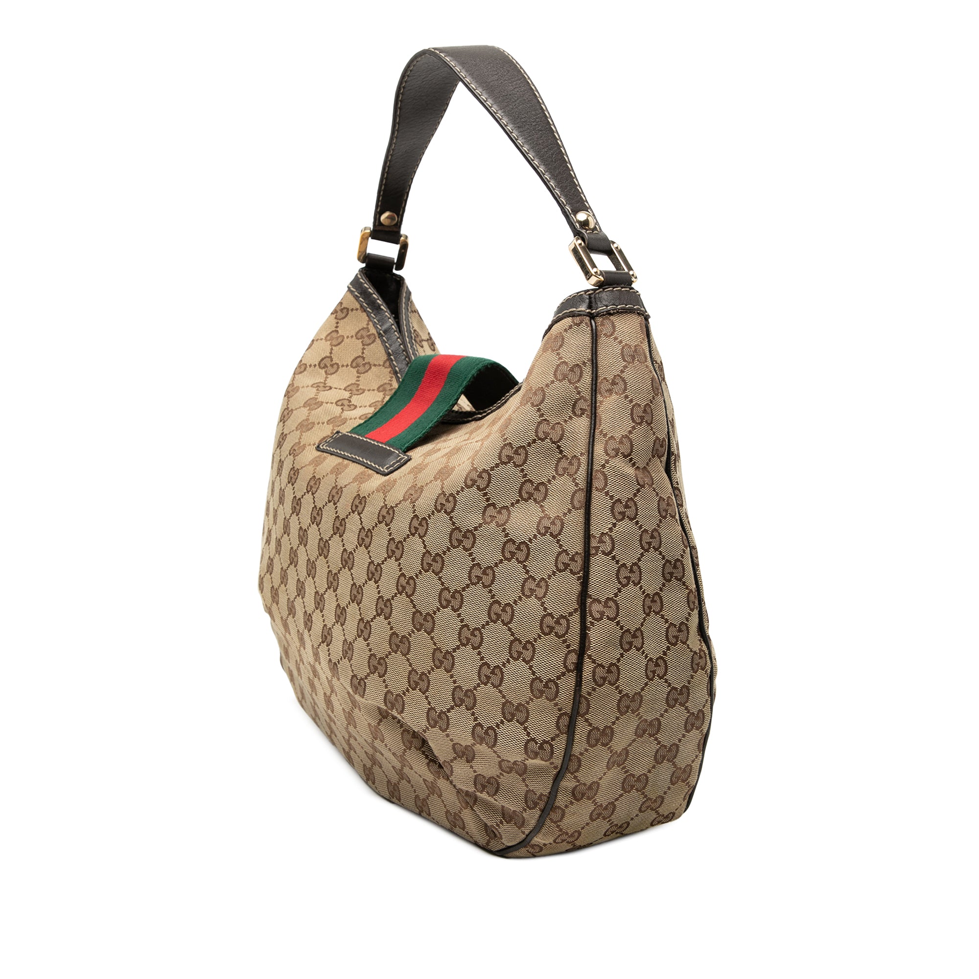 Large GG Canvas Web New Ladies Hobo - Image 2