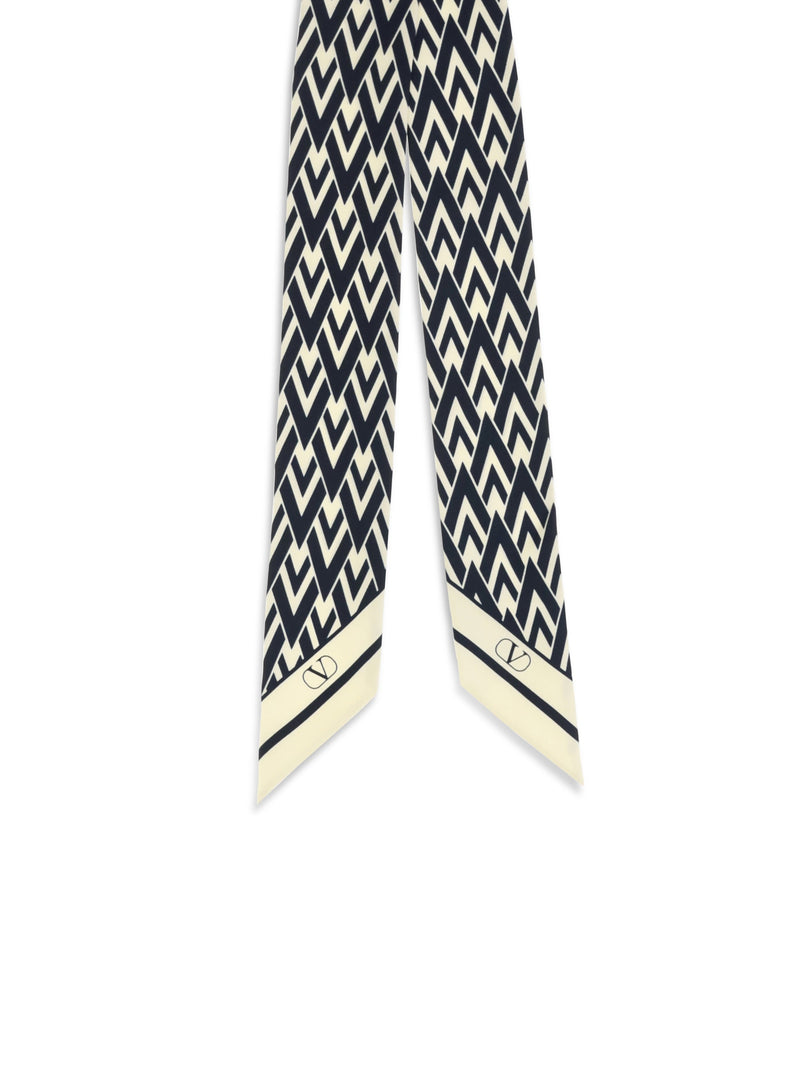 Valentino Garavani Scarf — Navy Silk Scarfs