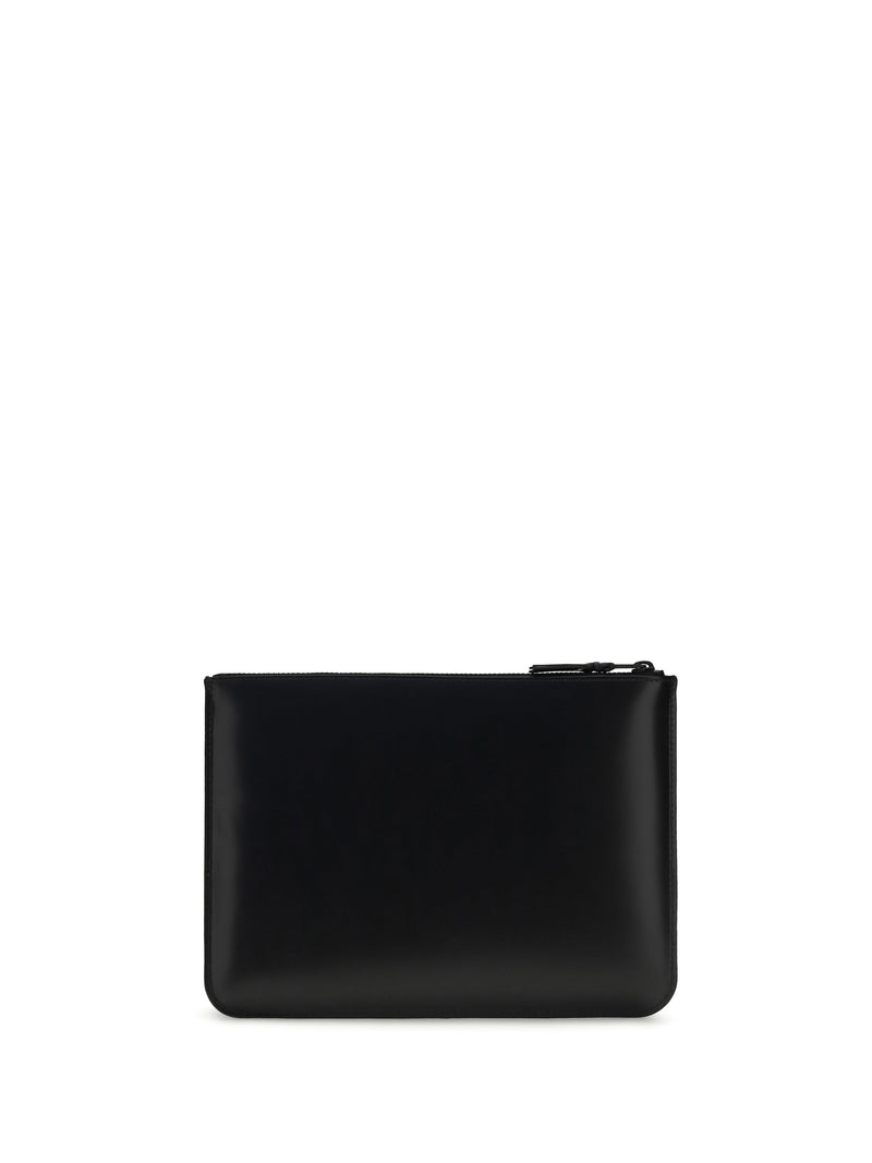 Comme Des Garçons Wallet Leather Pouch — Black Calf Bos Taurus