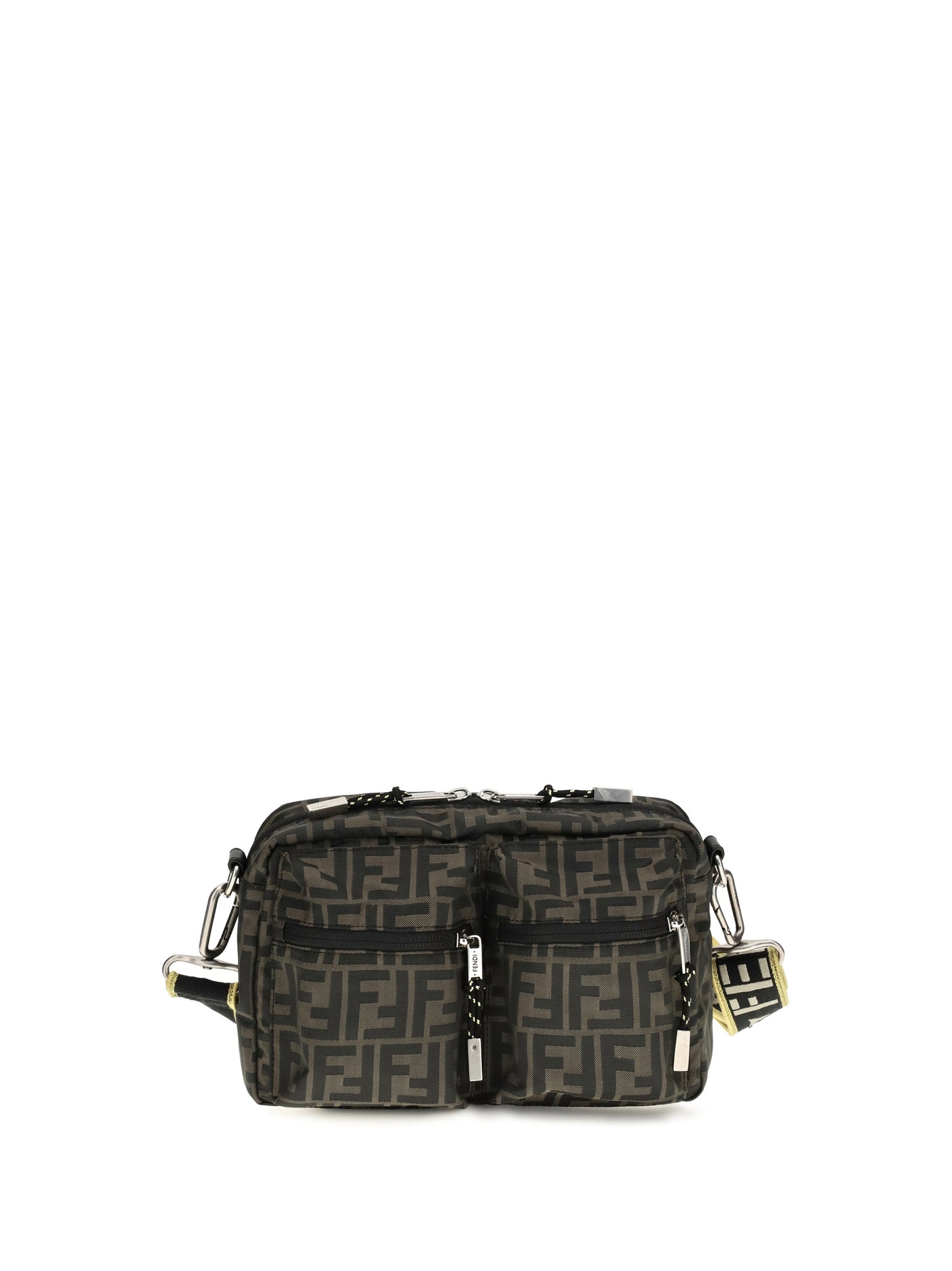 Fendi Ff Shoulder Bag — Brown Polyester