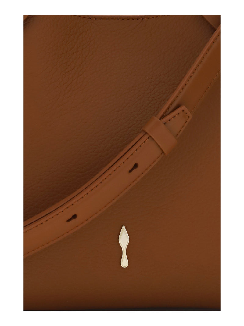 Christian Louboutin Shoulder Bag — Brown Calf Leather Bos Taurus