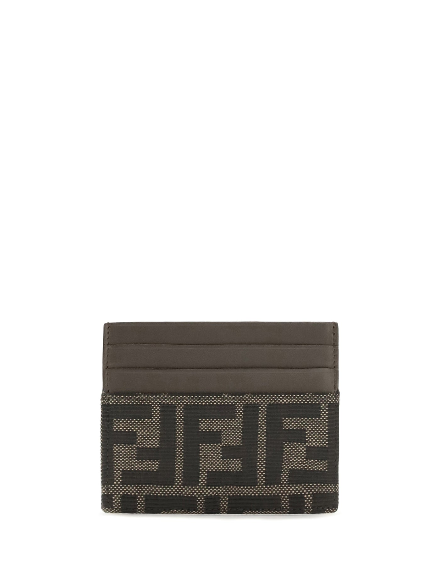 Fendi Ff Card Case — Brown Polyester; Cotton Cases