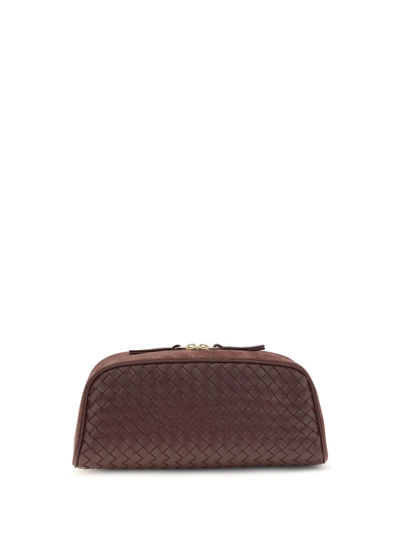 Bottega Veneta Nodo Clutch — Brown Lamb Leather