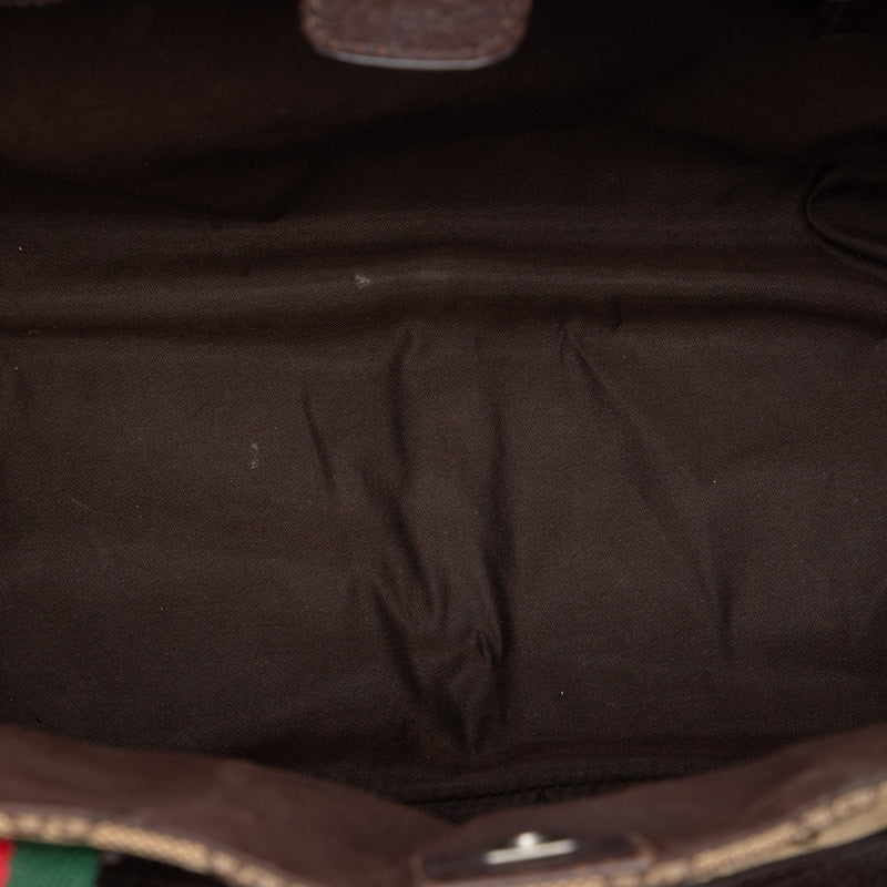 GG Canvas Web Double Pockets Tote - Image 4
