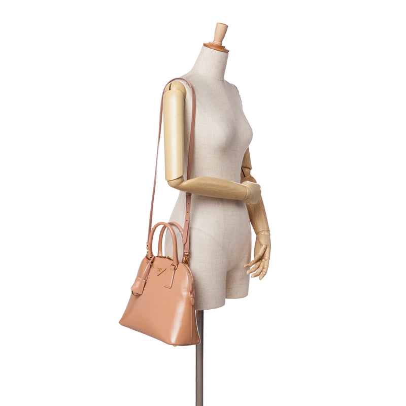 Medium Saffiano Vernice Promenade Satchel - Image 9