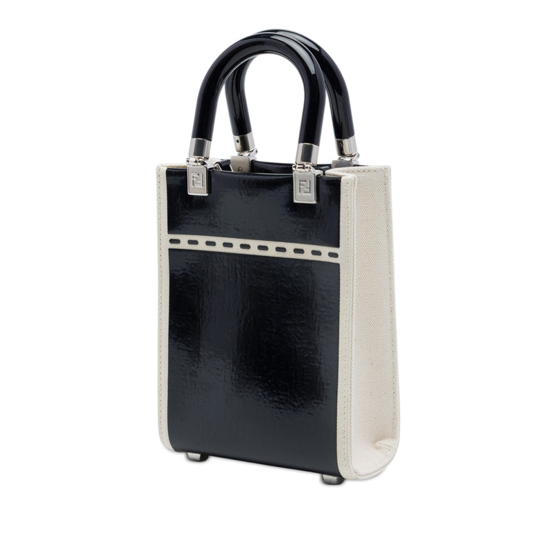 Mini Patent and Canvas Sunshine Shopper Tote - Image 2
