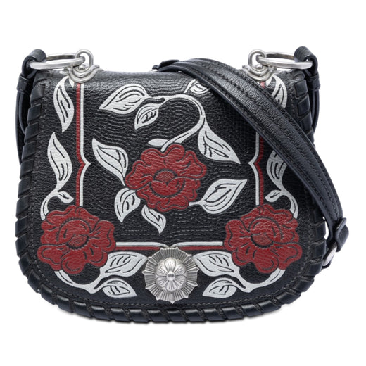 Goatskin Madras Floral Embossed Crossbody - Image 1