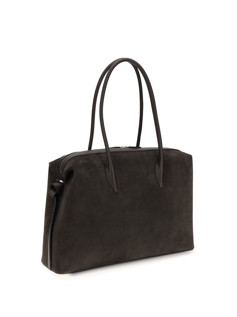 Yuzefi Brioche Shoulder Bag — Black Suede