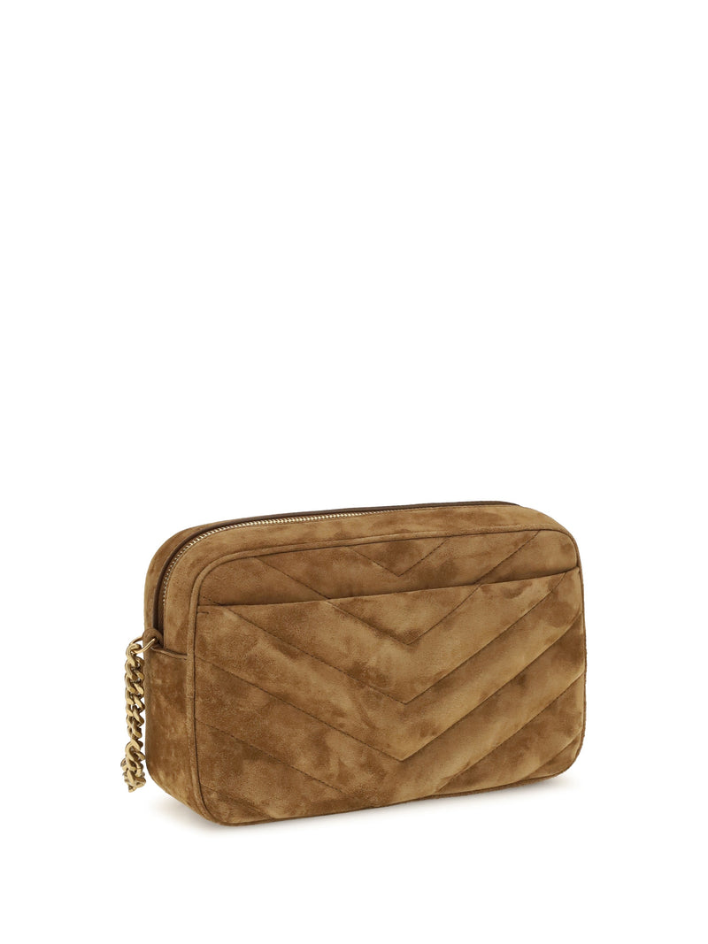Saint Laurent Camera Loulou Shoulder Bag — Brown Calf Leather Bos Taurus