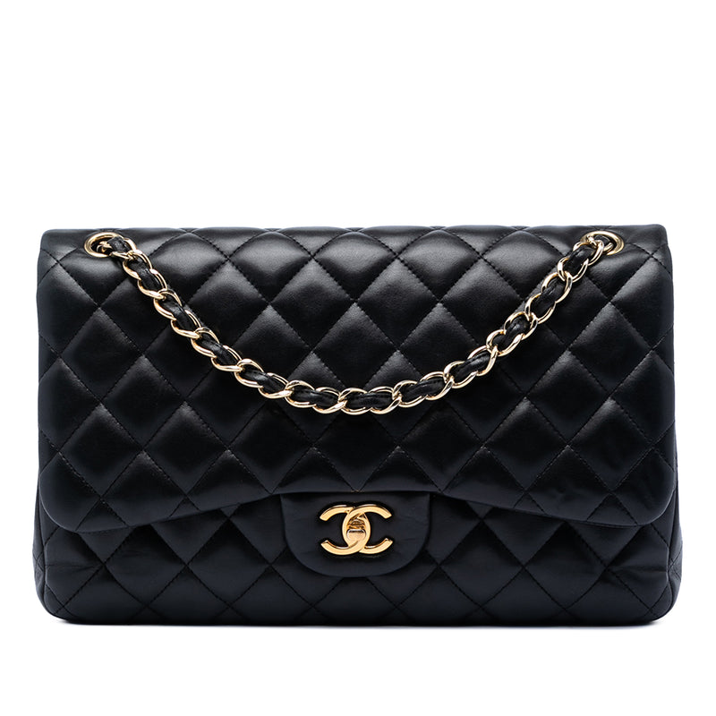 Jumbo Classic Lambskin Double Flap