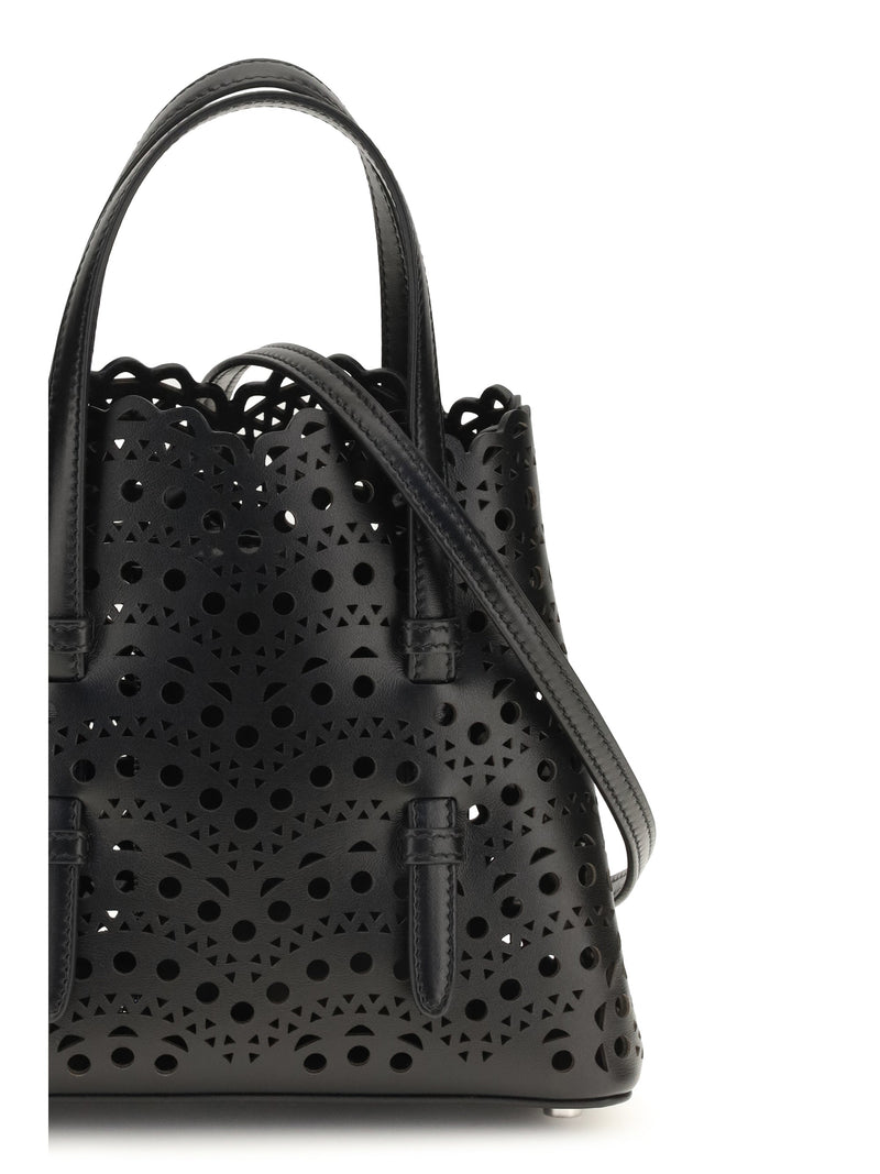 Alaïa Top Handle Bag — Black Calf Leather