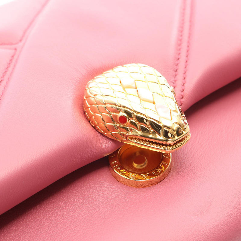 Small Leather Maxi Serpenti Cabochon Satchel - Image 5