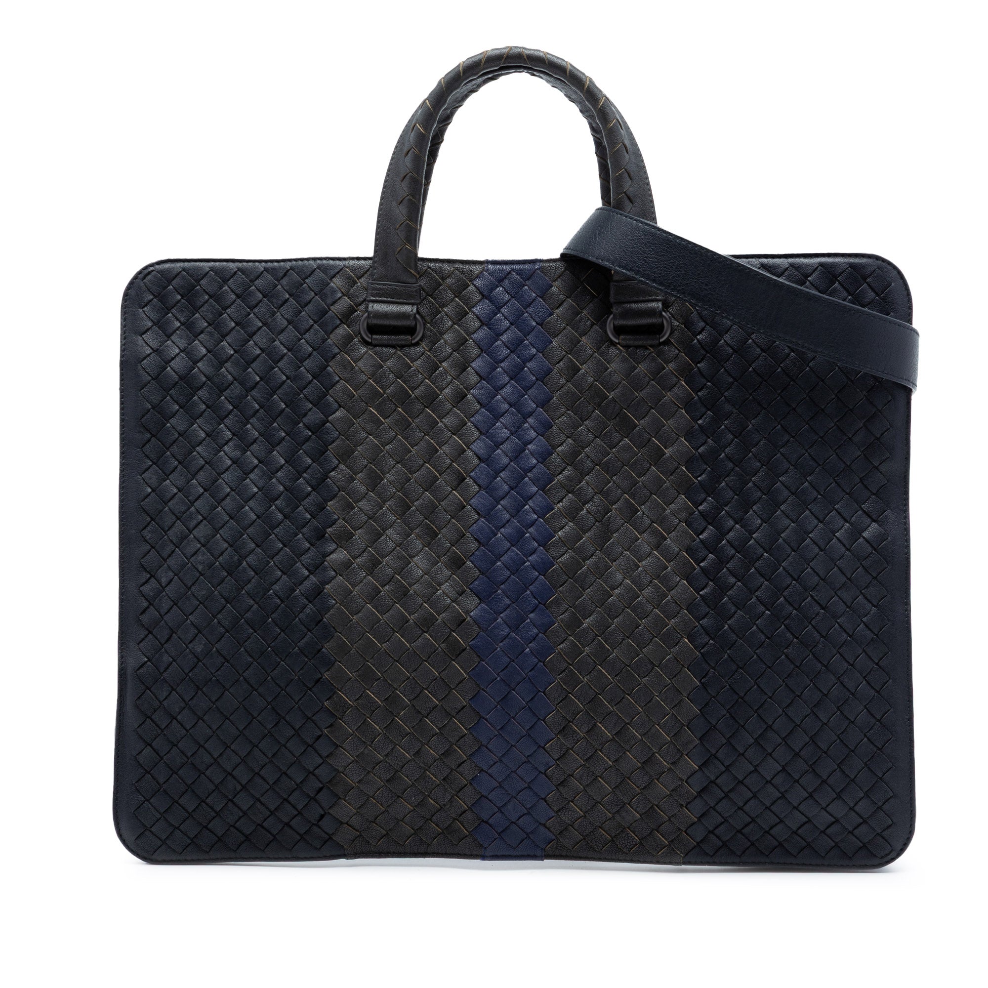 Nappa Intrecciato Club Fume Briefcase - Image 1