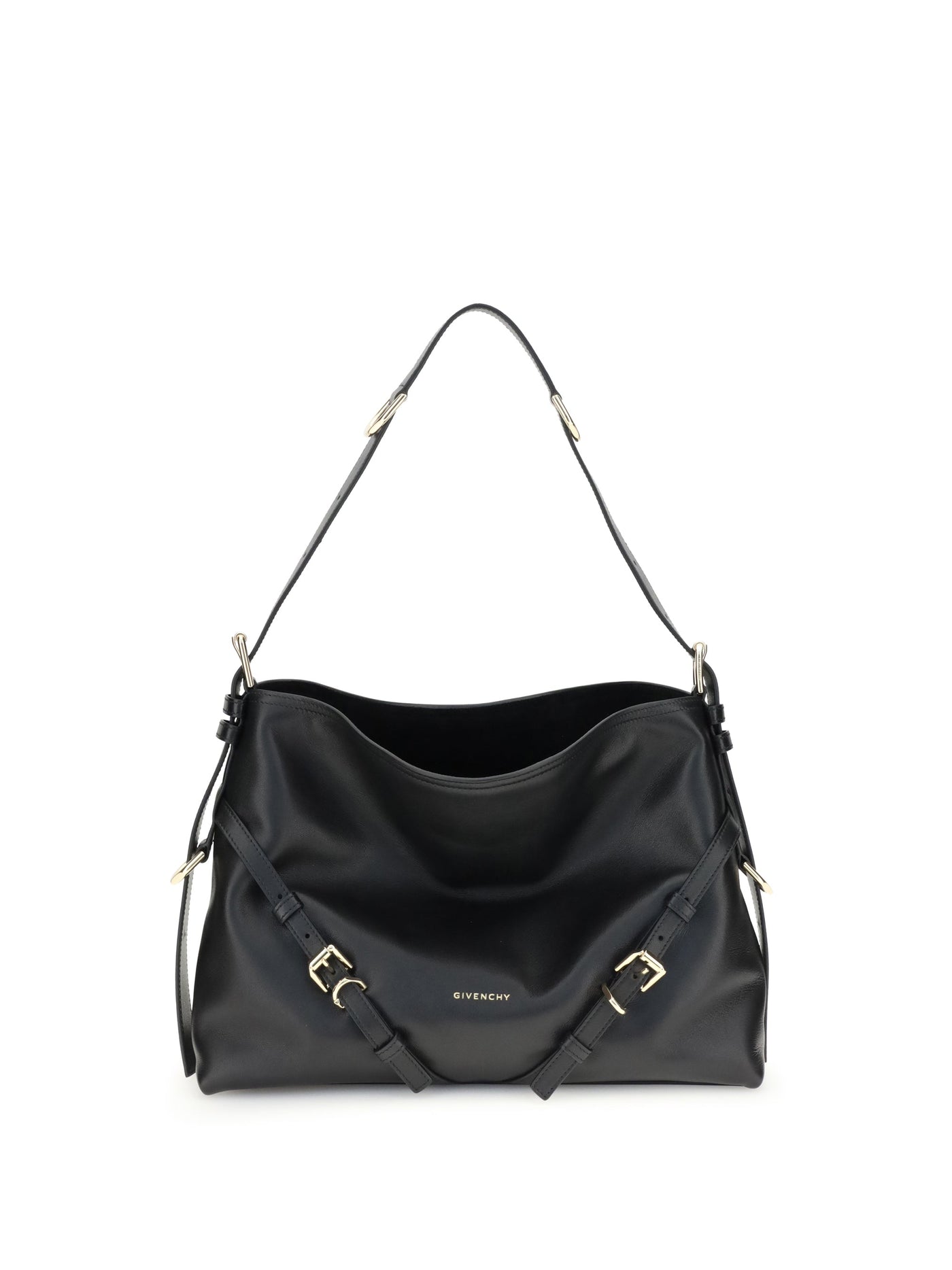 Givenchy Voyou Shoulder Bag — Black Calf Leather Bos Taurus