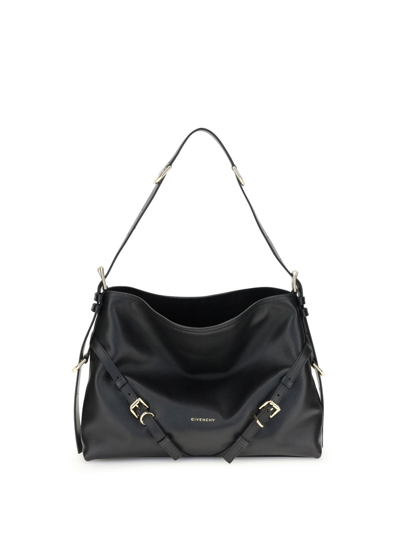 Givenchy Voyou Shoulder Bag — Black Calf Leather