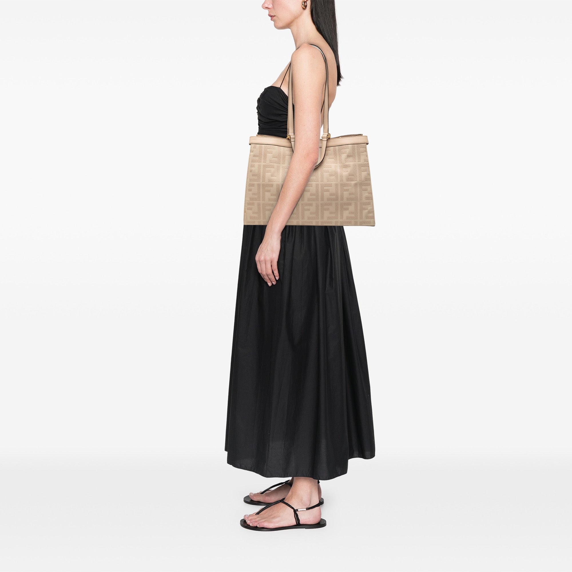 Zucca Embroidered Canvas Peekaboo X Tote - Image 8