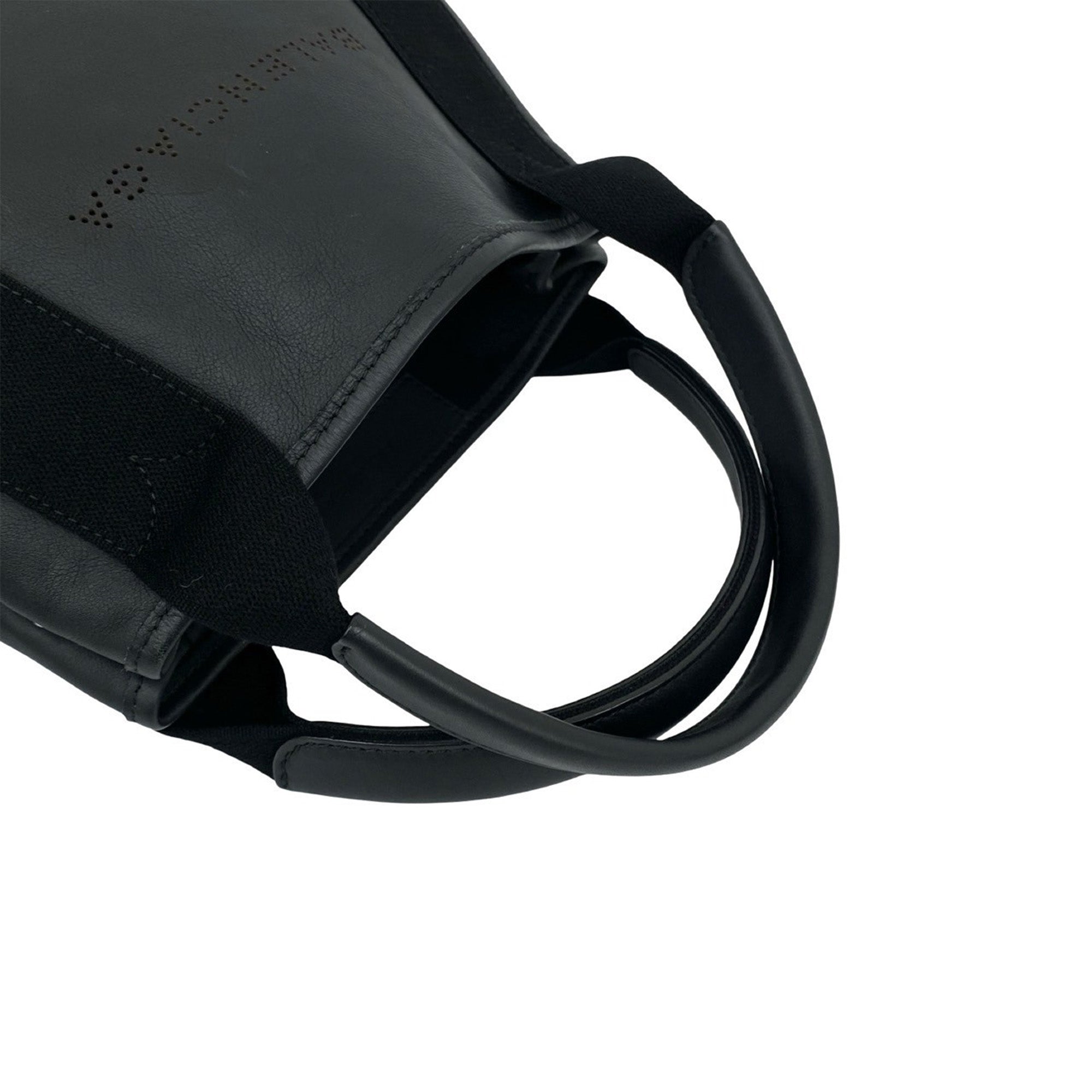 Calfskin Perforated Navy Cabas Tote XS - Image 8