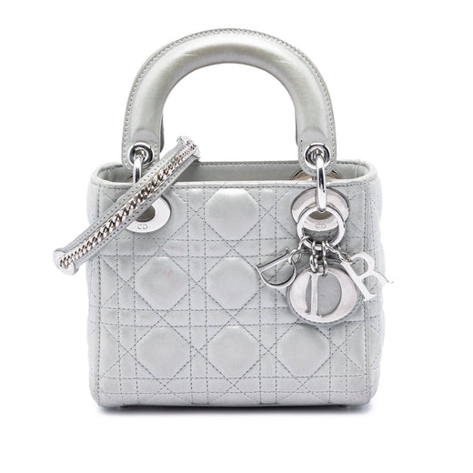 Mini Iridescent Lambskin Cannage Lady Dior - Image 1