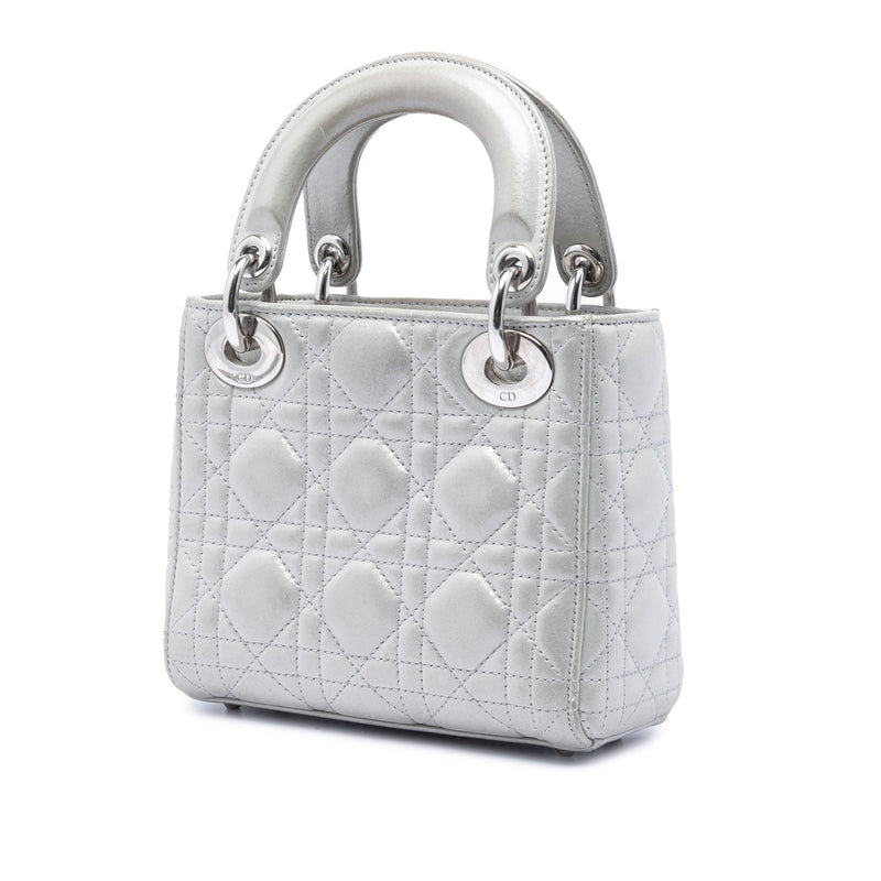 Mini Iridescent Lambskin Cannage Lady Dior - Image 2