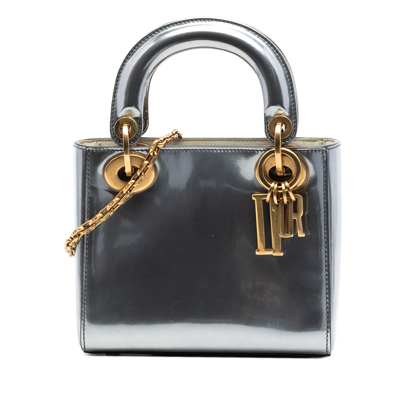 Mini Metallic Patent Lady Dior - Image 1