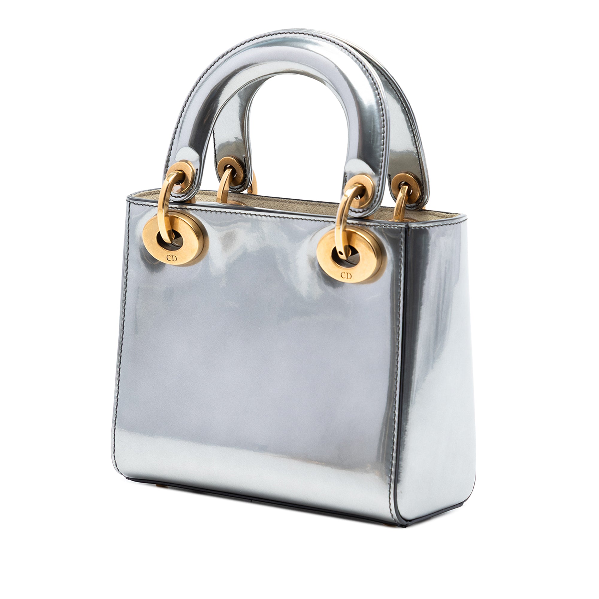 Mini Metallic Patent Lady Dior - Image 2