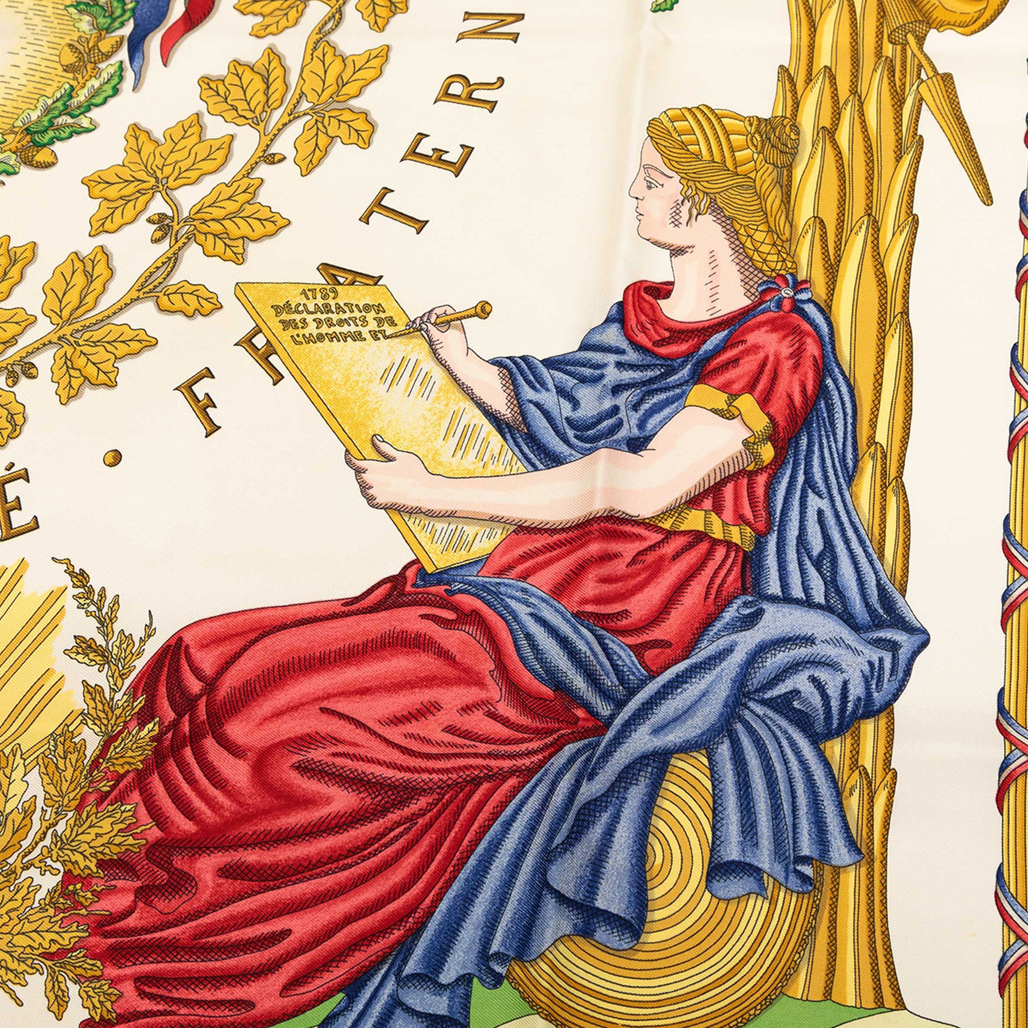 Republique Francaise Liberte Egalite Fraternite 1789 Silk Scarf 90 - Image 5