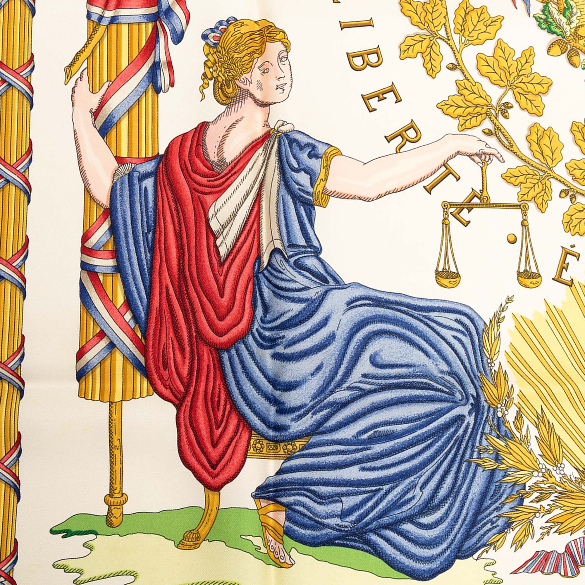 Republique Francaise Liberte Egalite Fraternite 1789 Silk Scarf 90 - Image 6