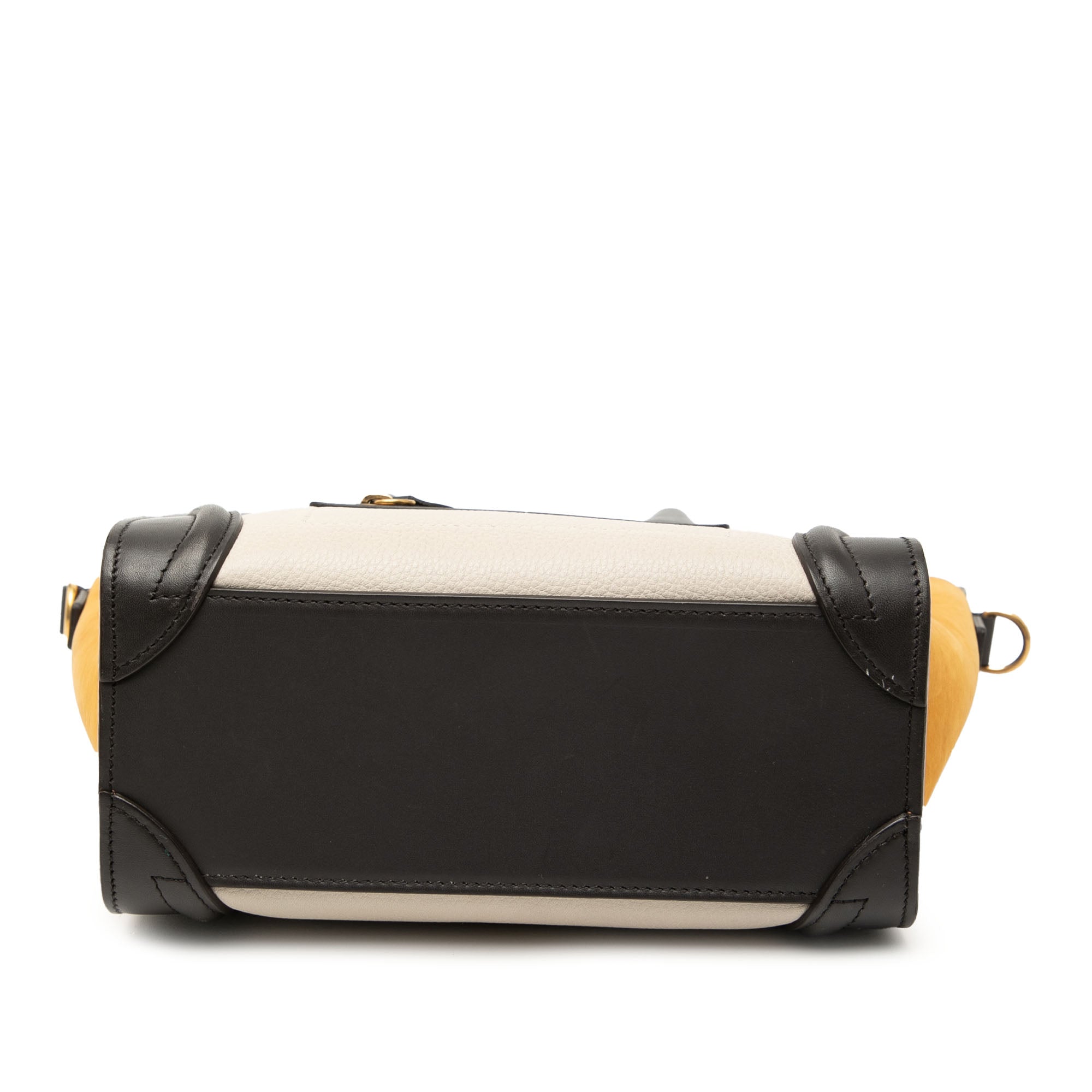 Nano Tricolor Nubuck and Drummed Calfskin Luggage Tote - Image 3