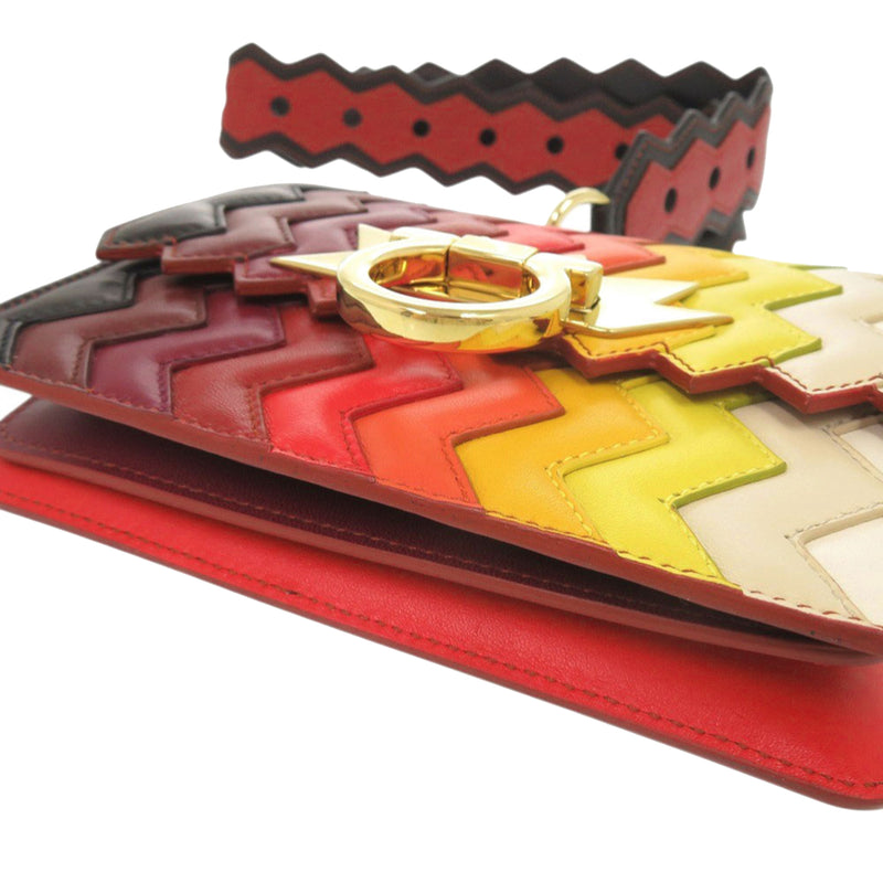 Sara Battaglia Mini Leather Zigzag Gancini Crossbody - Image 19